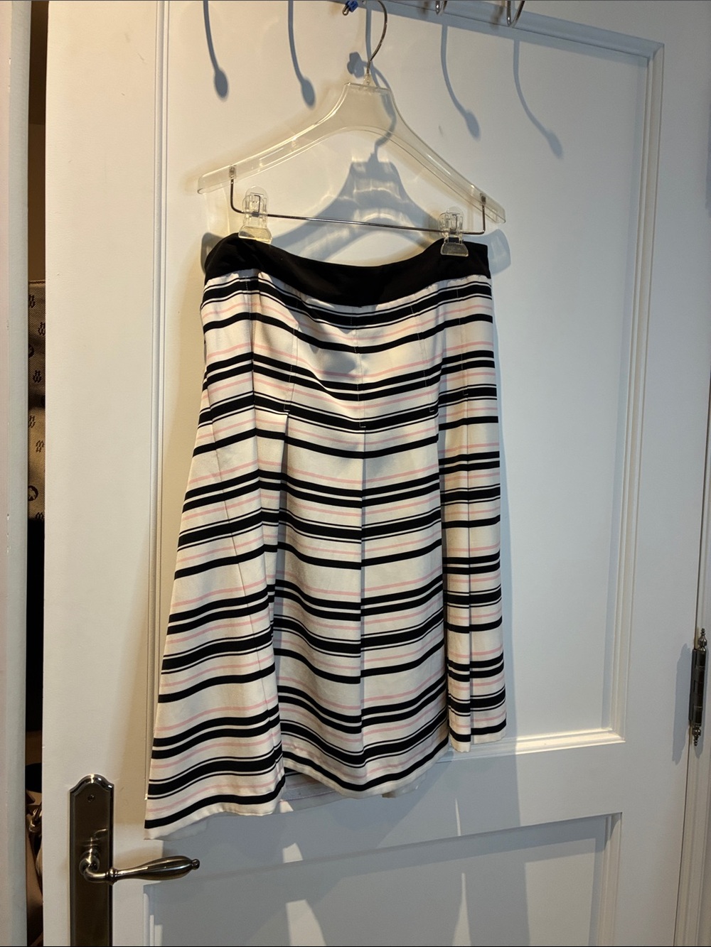 Jones New York Black and White Striped Circle Skirt ⭐️